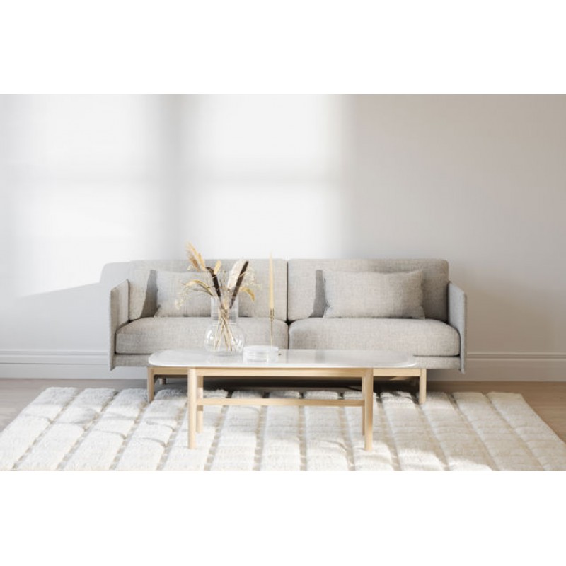 RO Hammond Coffee Table 135x62 Marble White/Whitewash